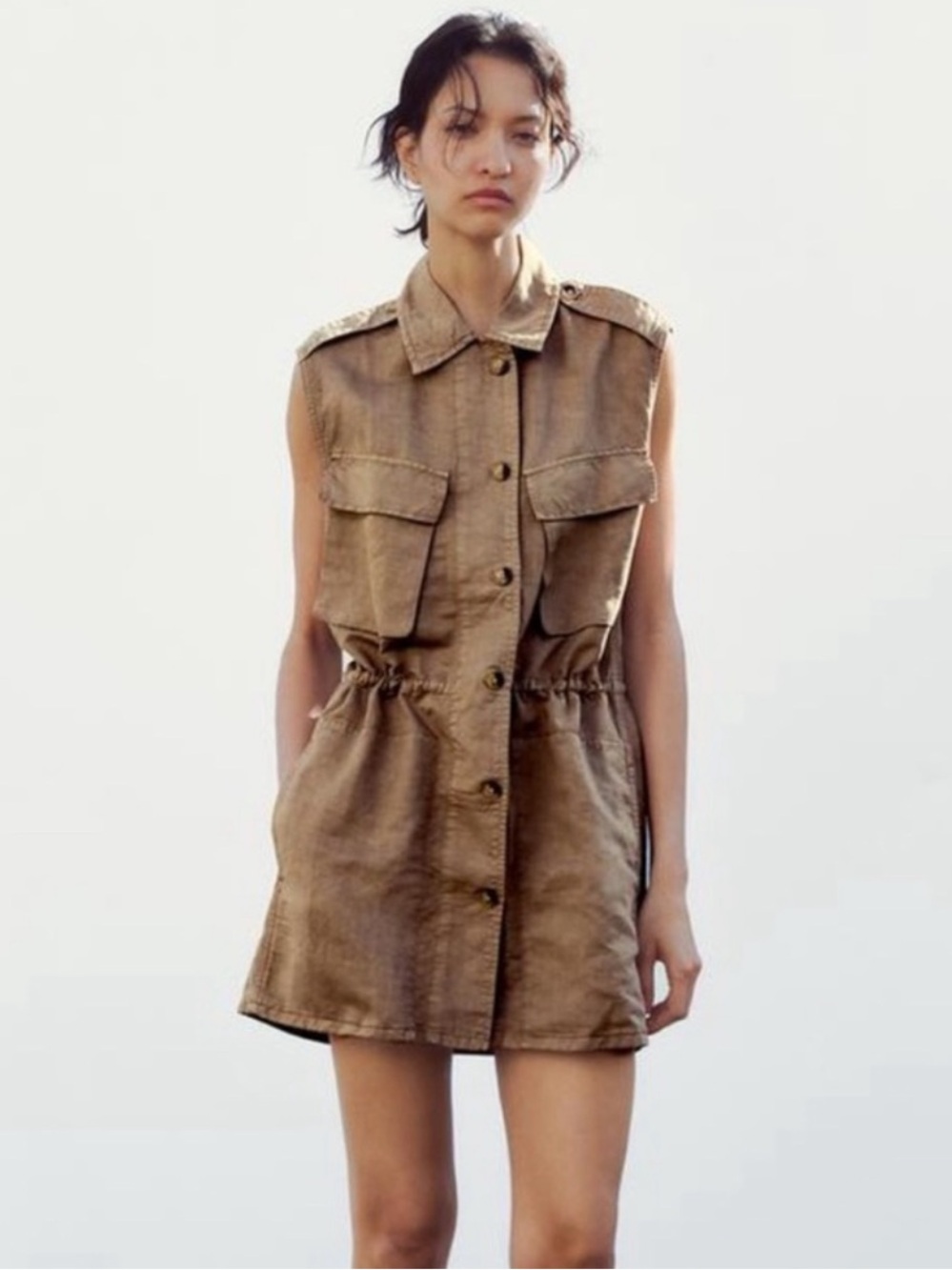 Zara Mini Dress in Brown